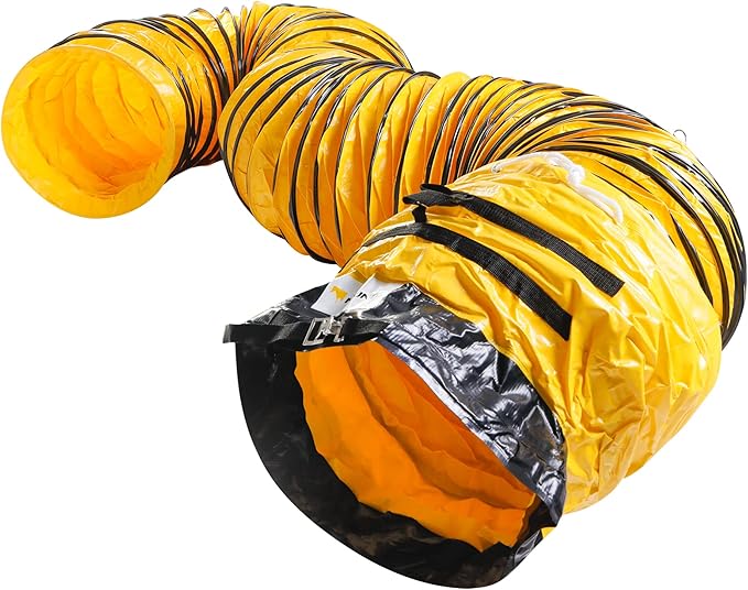MOUNTO 25FT PVC Flexible Duct Hosing for Exhaust Fan (18inch)
