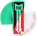 Fire Extinguisher Sign Sticker - 36 Pack - 4" X 12" - 5 Mil Vinyl - Bright Red White Colors - Durable Self Adhesive, Weatherproof, Photoluminescent and UV Protected - Ideal for Inside Office or Boat