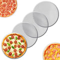 4 Pcs 12 Inch Round Pizza Screen, Aluminum Alloy Pizza Mesh for Oven, Food-Grade Baking Screen for Oven, Round Baking Tray for Home Kitchen BBQ