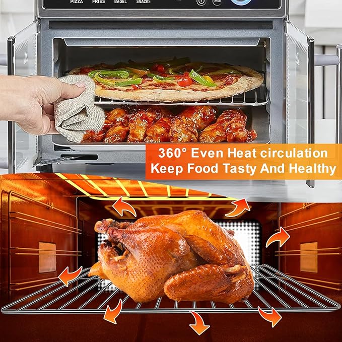 Countertop Toaster Oven Accessories for BLACK+DECKER Crisp 'N Bake Air Fryer Toaster Oven, 12.4×12.2 IN Food Grade Stainless Steel Toaster Oven Replacement Parts Wire Rack, Dishwasher Safe