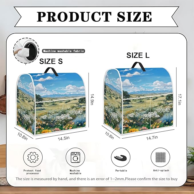 Mixer Dust Cover for 6-8 Qt Stand Mixer, Cloth Cover with 2 Storage Pockets for Stand Mixer Protective Covers Large for 6-8 Quart Mixer