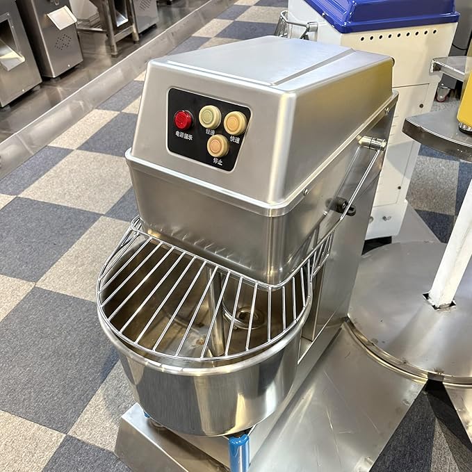 Commercial Dough Mixer Dual Rotating,31QT Two Speeds Mixing Dough Kneading Machine,Safety protection device & Timer Included,Electric Dough Kneading Machine for Restaurant Pizzeria