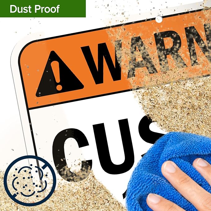 Custom warning Sign, Ansi Sign, Osha Compliant, 12x16 Inches, Post Holes, Rust Free .040 Aluminum, Fade Resistant, Indoor/Outdoor Use, Made in USA by My Sign Center