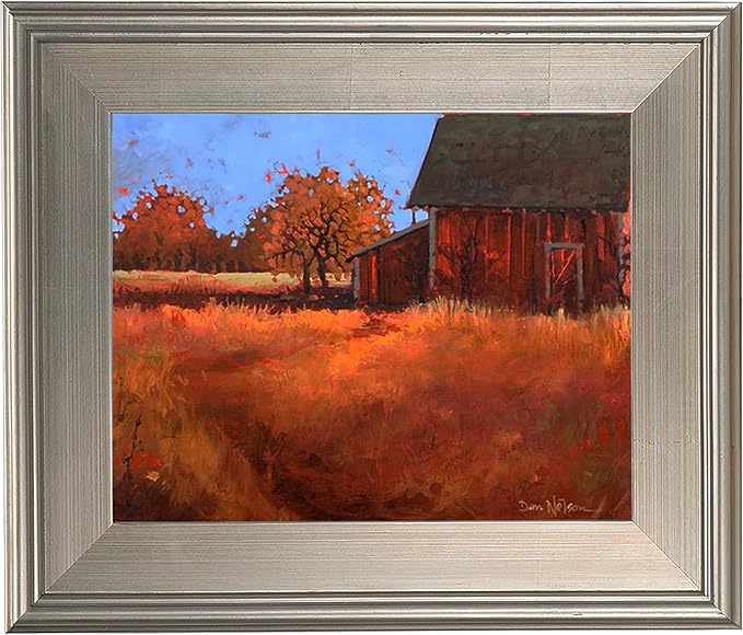 Creative Mark Plein Air Style Frame, Hand Leafed Silver, 14x18-2.75" Wide Moulding with 1/2" Rabbet Depth, Open Back W/O Glazing, Museum Quality, For Art Panels, Stretched Canvas, Pictures & More