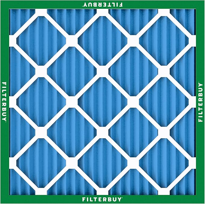 Filterbuy 13.25x13.25x1 Air Filter MERV 13 Optimal Smoke & Allergy Defense (6-Pack), Electrostatic Pleated HVAC AC Furnace Filters Replacement, Made in USA (Actual Size: 13.25 x 13.25 x 0.75)