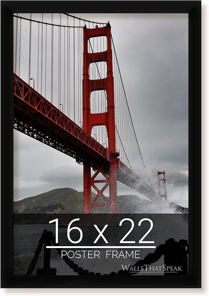 wallsthatspeak 16x22 Black Picture Frame for Puzzles Posters Photos or Artwork