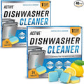 Dishwasher Cleaner Deodorizer Tablets 48 Pack - Deep Cleaning Descaler Pods Dish Washer Machine Clean, Heavy Duty & Septic Safe, Natural Limescale Remover, Hard Water, Calcium, Odor - 48 Count
