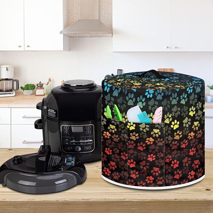 Dog Paw Print Rice Cooker Covers Dust Proof Cover Instant Pot Accessory Set for Instant Pot 6 Qt Inner Pot Steamship Pot Cover Dust Proof Covers Appliances Dust Proof