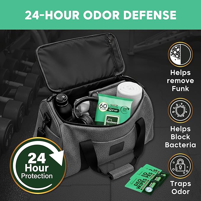 Deodorant Wipes for Men - Freshening Body Towelettes for Post-Workout, Travel, and Daily Deodorizing - On-the-Go Fresh Scent Cleansing Wipes, 120 Count (2 Pack)