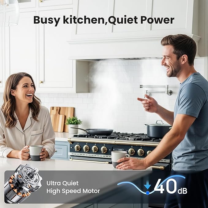 Range Hood Insert 30 Inch,Built-in Kitchen Hood with 980 CFM, Ducted/Ductless Convertible Duct,Stainless Steel Kitchen Vent Hood/Gesture/Touch Control, 2 Pcs Baffle Filters with Handlebar