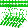 Roowest 2000 Pcs Plastic Tamper Seals Security Tags Seals Safety Numbered Zip Ties Fire Extinguisher Tamper Tags Disposable Self Locking Signage 250 mm Length(Green)