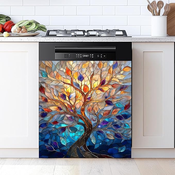 Dishwasher Magnet Sticker Cover Panel Decal Refrigerator Magnetic Sticker Decorative for Kitchen Decoration,Fridge Door Cover, Appliances Stickers 23"x26"