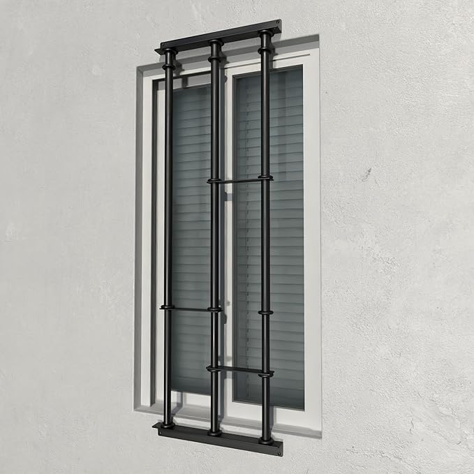 SWB Adaptable Window Bars Security for Windows - Model B | Easy DIY Installation | Suitable for Both Frame and Wall | Telescopic System | Patented Security Innovation
