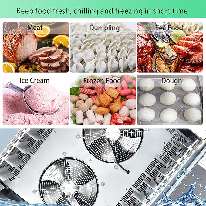 Commercial 5 Trays Blast Chiller,Blast Chiller & Freezer, Chest Freezer,Batch Chiller for Hard ice Cream,Cakes,Chicken,Fish,Sushi Rice in Restaurant,Hotel,School