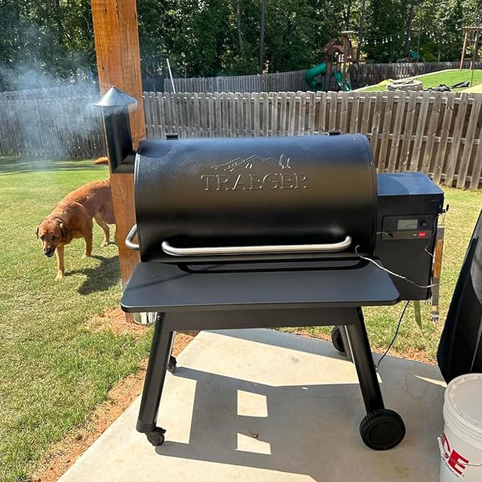 Utheer Folding Front Shelf for Traeger Pro 780 and Ironwood 885, BAC442 Grill Accessory 32.9" x 11.5", Heavy-Duty Steel Table Supports 60 LBS, Foldable Prep & Storage Station for BBQ Tools & Food