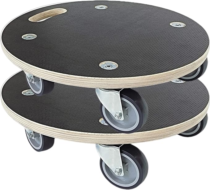Furniture Moving Dollies,Wooden Movers with 4 Silent Wheels, 15 Inch, Holds 1102 Lbs per 2 Sets，Heavy Duty Dolly for Piano, Couch, Fridge, Washer, Plant，Easy Transportation of Heavy Items