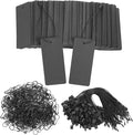 300 Set Black Price Tags with String Clothing Tags with Safety Pins Black Paper Hang Tag for Christmas Gift Clothes Crafts Display Stocking Stuffers