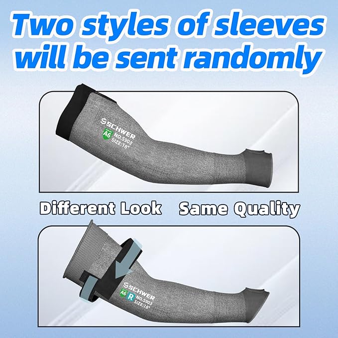 Schwer AIR-SKIN ANSI A6 Cut Resistant Arm Sleeves for Men & Women S903, Non-PFAS Arm Protectors for High Risk Work, Arm Protectors for Thin Skin, Gardening Sleeves for Farming, Lightweight, Breathable