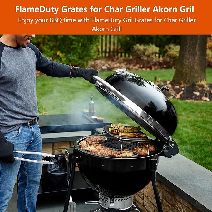 19.5" Cast Iron Round Grill Grate Grid for Pit Boss K24,Akorn Kamado Ceramic Grill,Char-Griller 16620,Louisiana Grills K24,Solid Rod Round Coookin Grate Grill Grids