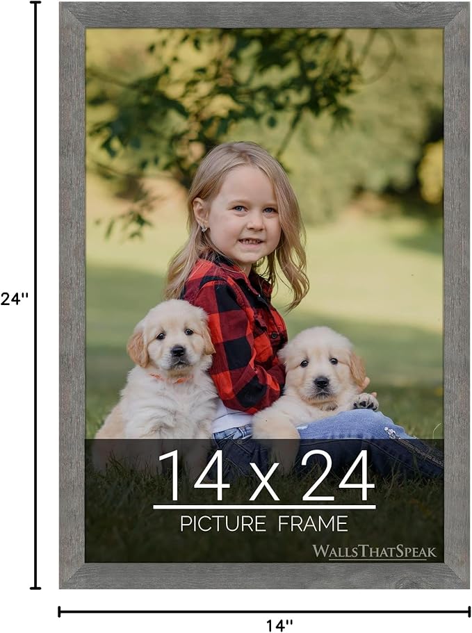 wallsthatspeak 14x24 American Barn Picture Frame for Puzzles Posters Photos or Artwork
