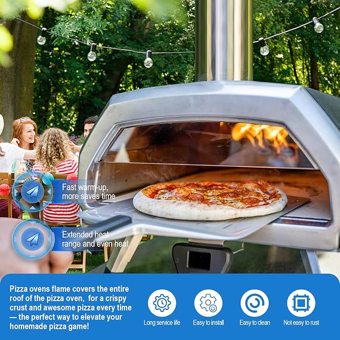 Pizza Oven Accessories, Gas Burner Rttachment for Karu 12 and Karu 12G Outdoors Pizza Oven Propane Burner,Includes 5FT Propane Hose with Gas Regulator, Pizza Oven Propane Conversion Kit.