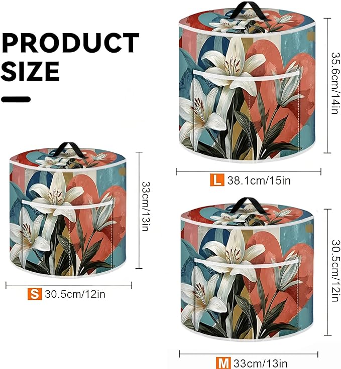 Rice Cooker Cover, Dust Cover for Kitchen Appliances with Handle and Storage Pocket, Easy to Clean Kitchen Decor Gift, Fits 3-6-8 Quart Instant Pot, Slow Cooker and Air Fryer