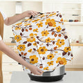 Kitchen Appliance Accessories Dust Cover for 3-6-8 Quart Instant Pot, Pressure Cooker, Air Fryer & Crock Pot,Decorative Appliance Cloth Cover with Top Handle & Storage Pockets (Orange, 3 Quart)