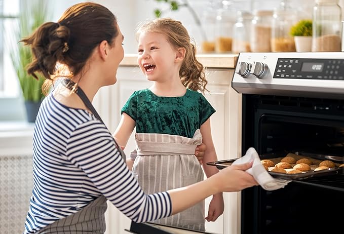Rangaire RRE303GS 30" Glass Touch Electric Range Oven - Stainless Steel, Infrared Stove Burners, True Convection, Self Cleaning, Easy Reach Racks