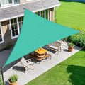 Amagenix Sun Shade Sail 15'X15'X21' Curved Edge Outdoor Shade Canopy Turquoise Breathable 95% UV Block Shade Cloth for Patio Garden Backyard (We Make Custom Size)