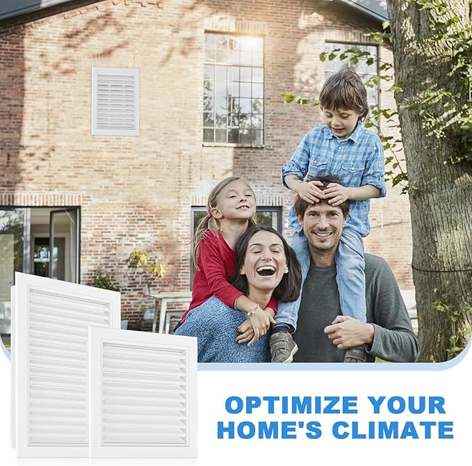 2-Pack Paintable Gable Vents - 12" x 18" Aluminum with Screen, Maximize Ventilation in Attics and Sheds, Vent Opening: 10" x 16"