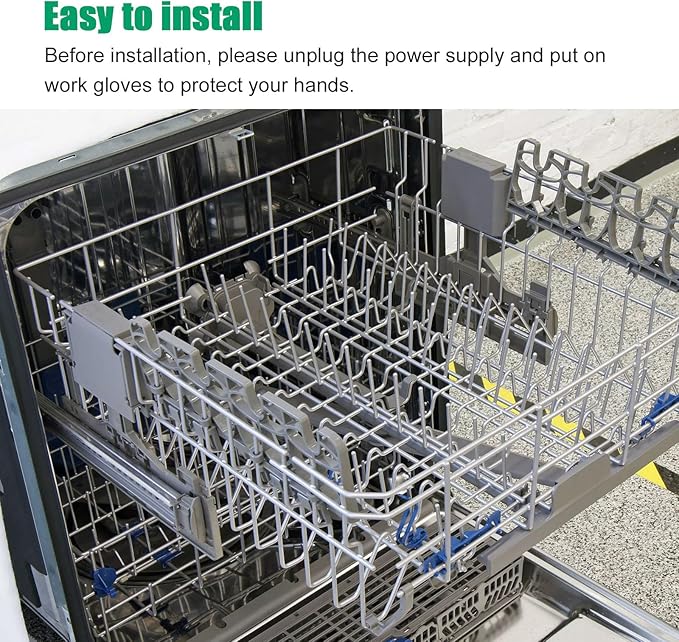 Upgraded W10320664 Dishwasher Dishrack Adjuster Housing Left Hand, For whirlpool kenmore Dishwasher Top Rack Parts WDT730PAHZ0 WDT750SAHZ0 (Left)