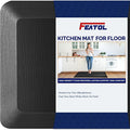 FEATOL Anti Fatigue Mat for Standing, 9/10 Extra Thick Ergonomic Standing Desk Mat, Comfort & Durable Memory Foam Standing Mat at Home,Office All Day (20" x 39", Black, 1PC)