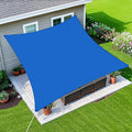 Amagenix Sun Shade Sail 9'X9' Curved Edge Outdoor Shade Canopy Blue Breathable 95% UV Block Shade Cloth for Patio Garden Backyard (We Make Custom Size)