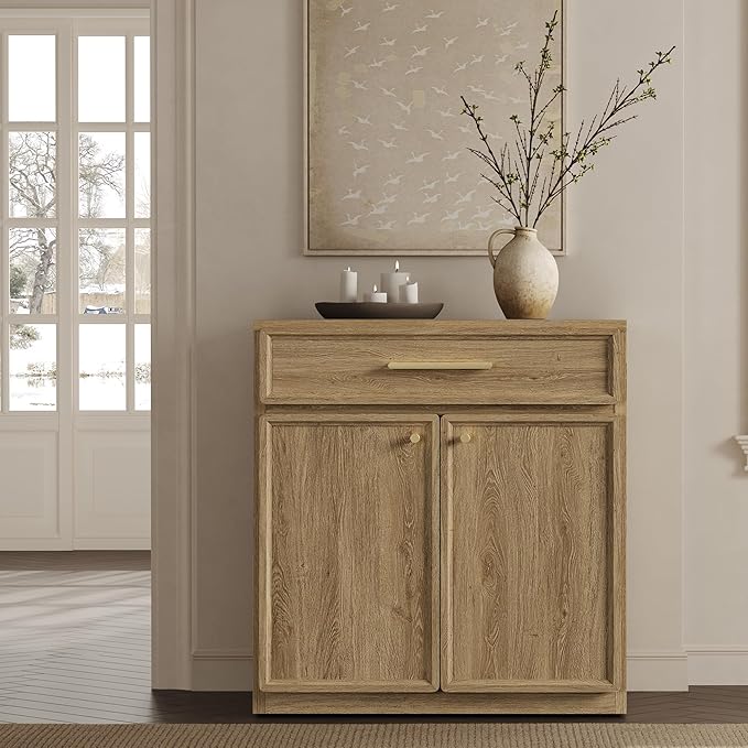 SICOTAS Buffet Cabinet with Storage Large Accent Storage Cabinet with Doors and Shelves 90" Modern Farmhouse Sideboard Credenza Buffet Table Coffee Bar for Living Room Kitchen Dining Room Entryway