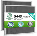 5443 Washable Dehumidifier Filter MERV 8 Compatible with Aprilaire Whole-House Dehumidifiers Models 1830 1850 1852 and Ventilation Models 8191 8192,10x12x1,2 Pack