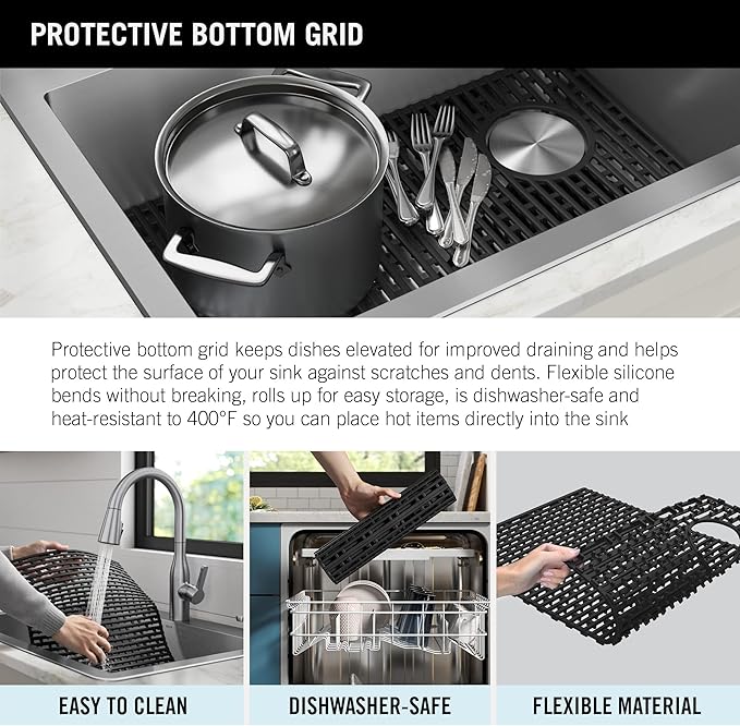 DELTA FAUCET Delta Marca 25 Inch Drop-In Undermount Stainless Steel Single Bowl Kitchen Sink with Accessories
