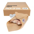 Brown Freezer Paper Sheets 12" x 12", Pack of 200 - USA-Made Paper Sheets for Long-Term Freezing of Meat & Fish - Freezer Pads for Quilting - Bakery Tissue Wraps for Food Storage by IDL Packaging