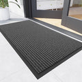 Front Door Mat, 2' x 4' Heavy Duty Indoor Outdoor Door Mat for Entryway, Commercial Door Mats Entrance, Low Profile Welcome Mats Non-Slip, Durable Rubber Backing Entry Mat for Patio, Home