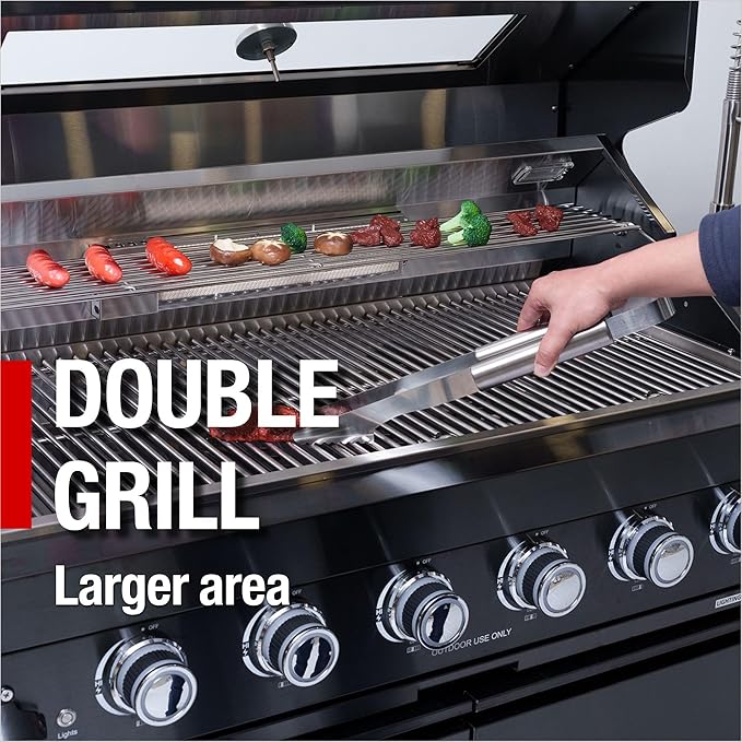 98-Inch Modular Natural Gas Outdoor Kitchen Island with Grill, All-in-One Patio Cooking Station with BBQ Grill, Refrigerator, Sink & Storage