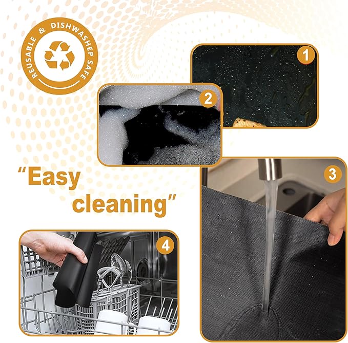 Oven Liners for Bottom of Oven, Large Thick Heavy Duty 100% Non-stick Reusable Teflon Oven Mat,Baking Mat for Electric, Gas, Toaster Ovens, Grills,Kitchen Friendly Cooking Accessory (15.75'' x 13'')