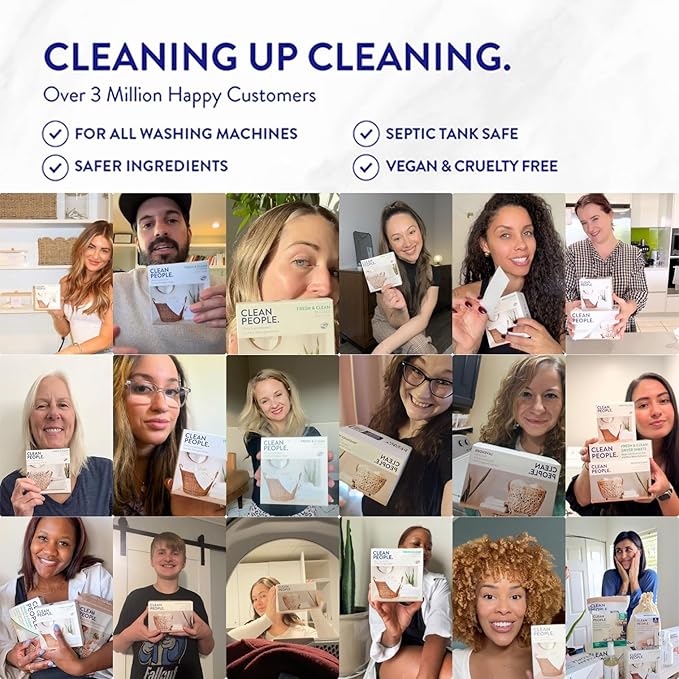 The Clean People Dishwasher Tablets - Cuts Grease & Rinses Sparkling Clean - Residue-Free - Phosphate Free Dishwashing Tablets (60 Count, Fragrance Free)