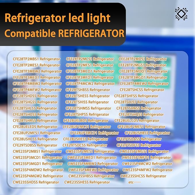 WR55X11132 WR55X25754, Refrigerator Light Assembly, Replacement Freezer LED WR55X30602 WR55X26486 EAP12172918 4590213 AP6261806 Without Cover 2 PCS