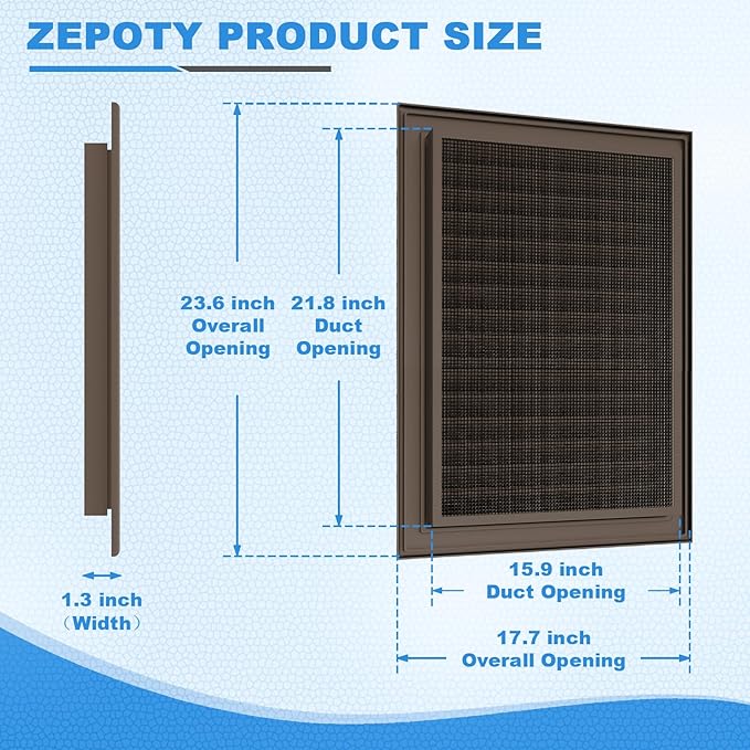18"x24" Gable Vent for House and Shed – Premium Aluminum Louvered Attic Vent with Screen – Large Exterior Wall Vent with 16"x22" Opening Brown