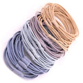 No Dmamage Hair Ties for Girls,Women,Men,Large Pony tails Hair Ties,Handmade Bracelets, Hair Tie for Thick Curly Hair,20Pcs,4-1 Design,Hair Elastics (Slight blue)
