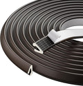 V Shape Thin Foam Weather Stripping Door Frame Seal Strip 33FT Brown, Draft Stopper, Insulation Winter, Weatherstripping, Gap Sealing, Soundproofing, Self-Adhesive Used for Exterior Front Door Side