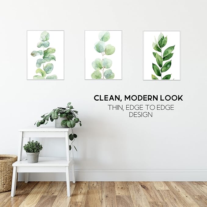 Mantello 11 x 17 Frame, Clean Look White Front-Loading Poster Frame, 3-PACK, 11x17 Picture Frame
