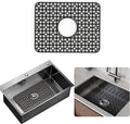 WAFT YEARN Sink Mats Sink Protectors Dish Racks Dishwasher Safe Grid Mats for Kitchen Sink Silicone Protect Sink from Stains Damage Scratches Non Slip Heat Resistant Rust Resistant 16"X12.5" Black