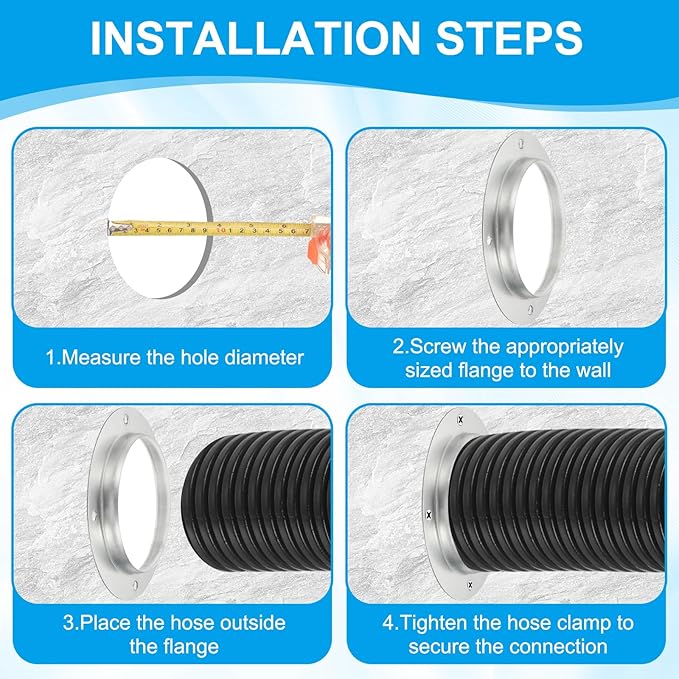 PATIKIL 18 Inch Duct Connector Flange, Metal Straight Pipe Exhaust Flange Duct Mounting Plate for Heating Cooling Ventilation HVAC System, Galvanize Steel