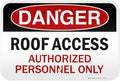 Danger Roof Access Authorized Personnel Only Sign, 12x18 Inches, 3M EGP Reflective, Rust Free .063 Aluminum, Fade Resistant, Made in USA by My Sign Center
