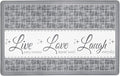 Anti-Fatigue Floor Comfort Mat - 18 x 30 Inch (Live, Love, Laugh Grey) - Waterproof Non-Slip Rug - Easy to Clean Cushioned Mat for Kitchen, Bathroom, Standing Desk & Office - Achim Home Decor